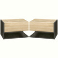Wall Mounted Bedside Tables - Oak Floating Nightstands - Image 1
