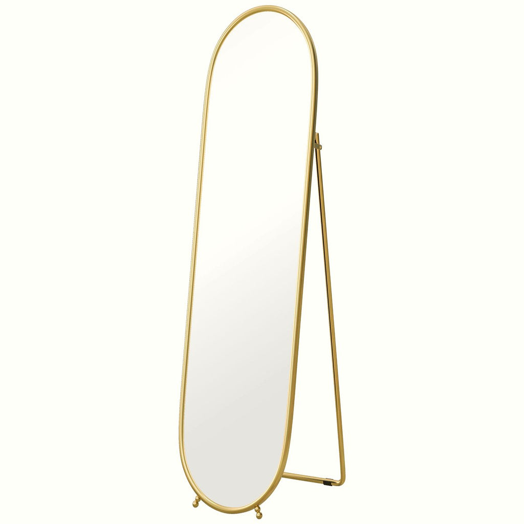 Two-Way Curved Full Length Mirror - Gold Tone Frame - Image 1