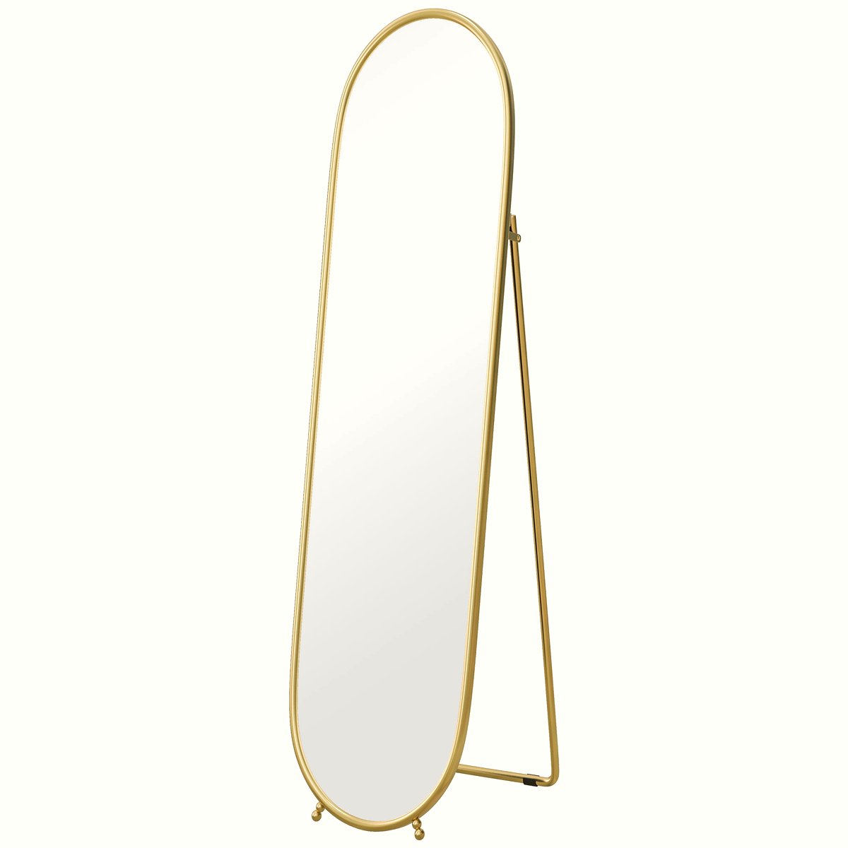 Two-Way Curved Full Length Mirror - Gold Tone Frame - Image 1
