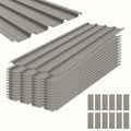 Steel Roof Panels - Light Grey Corrugated Industrial Grade - Image 1