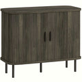 Oak Sideboard - Mid-Century Modern Sliding Tambour Doors - Image 1