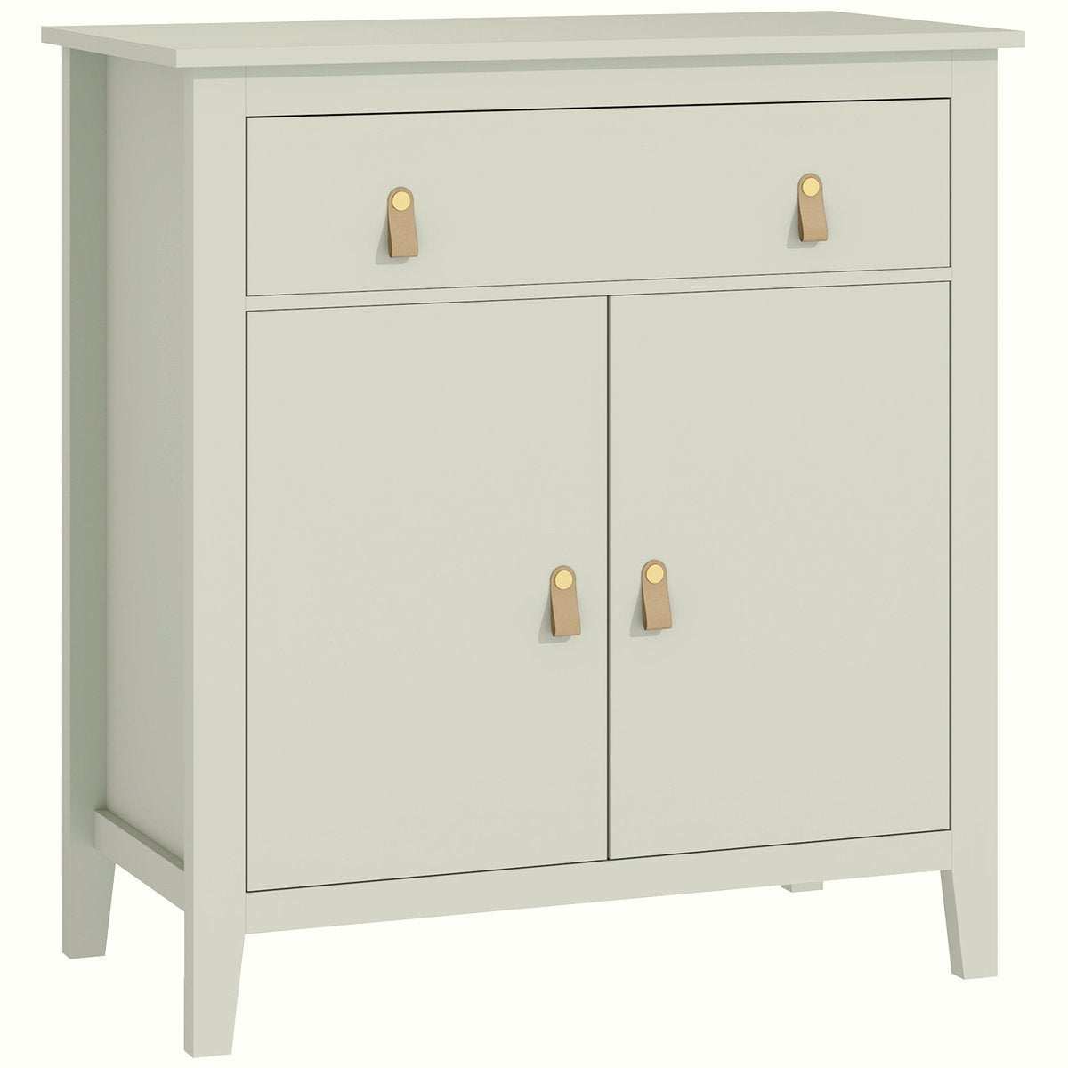 Farmhouse Sideboard - Light Green Wood Storage - Image 1