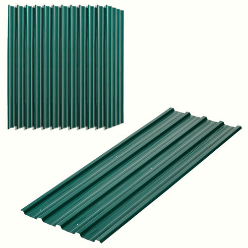 Corrugated Steel Roof Panels - Green Industrial Grade - Image 1