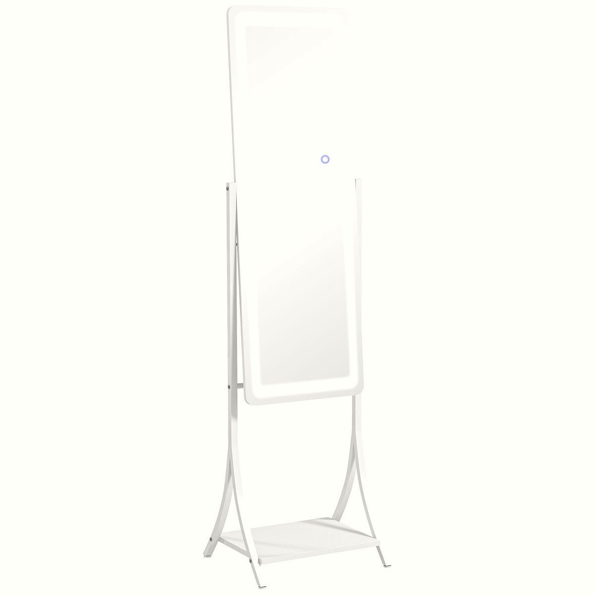 LED Dressing Mirror - Full Length with Storage Shelf - Image 1