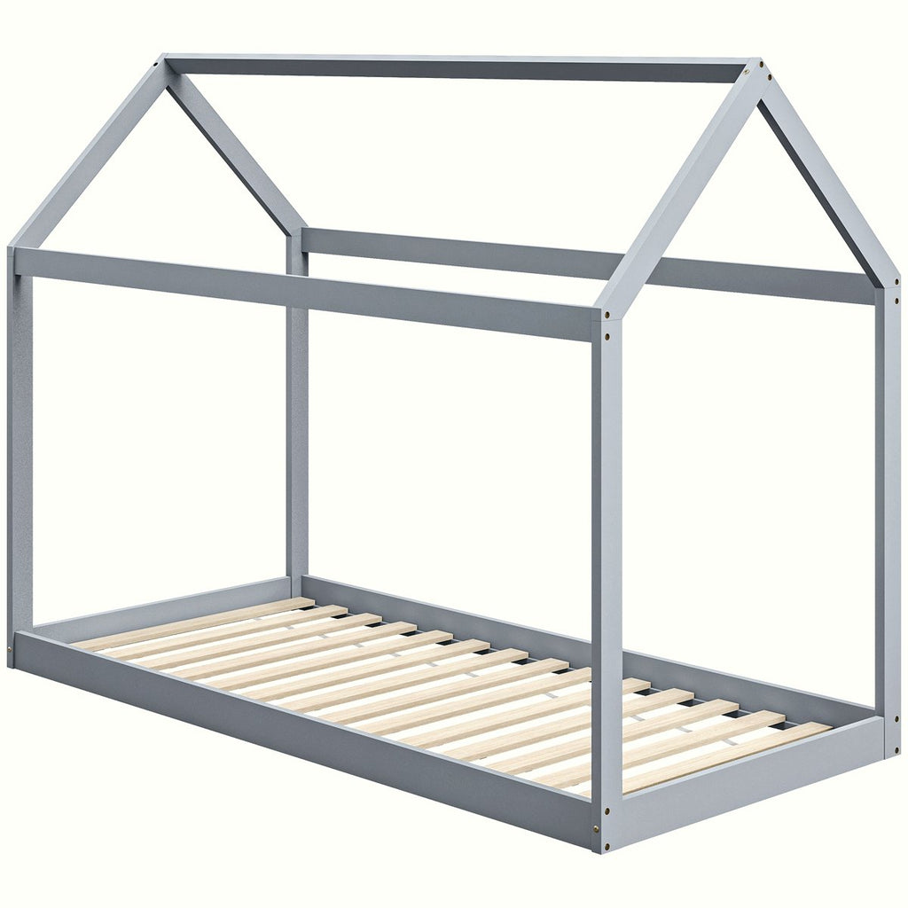 Pine Wood Single Bed Frame - Scandinavian House Design - Image 1