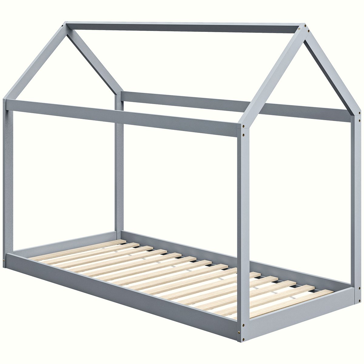 Pine Wood Single Bed Frame - Scandinavian House Design - Image 1