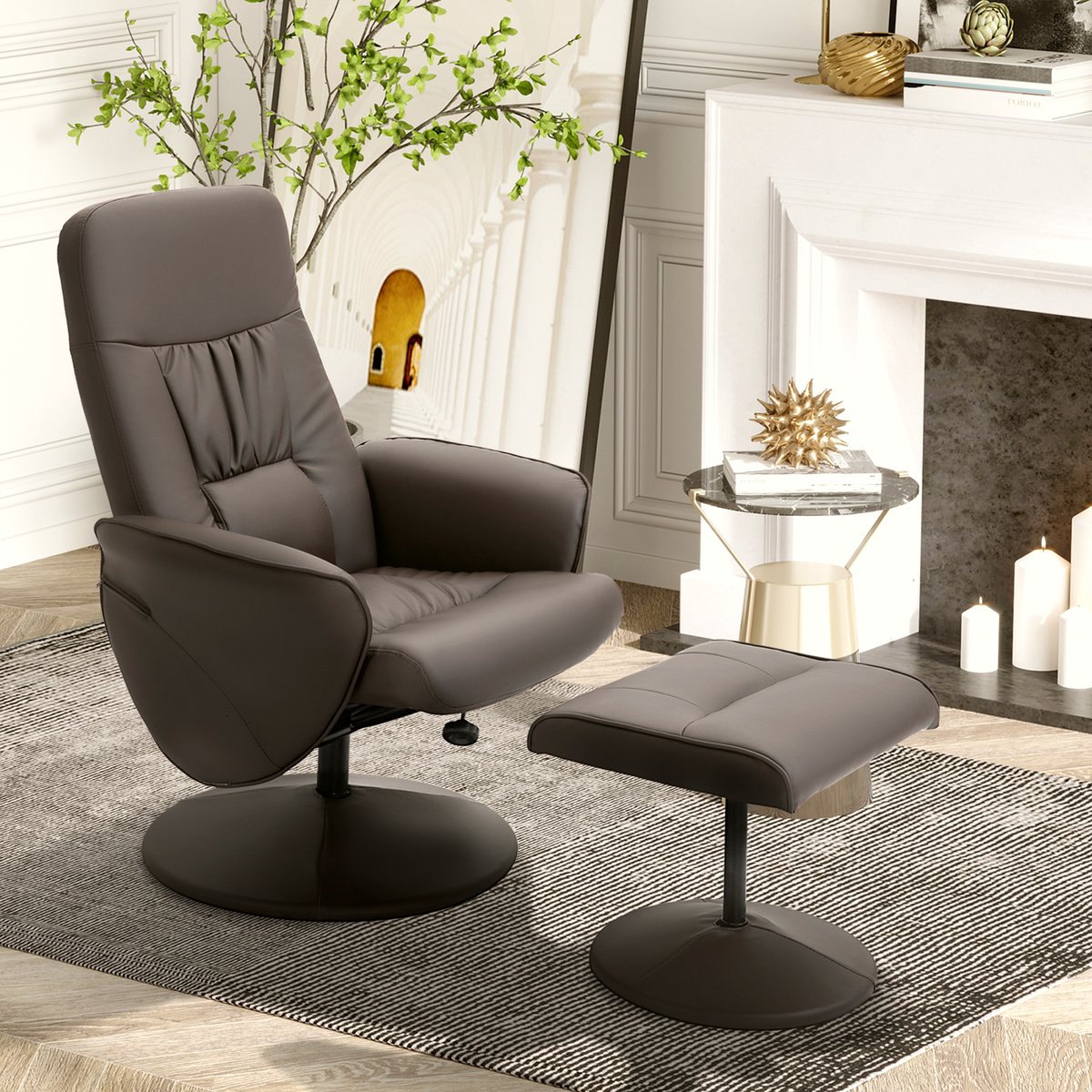 Leather Recliner Chair - High Back Comfort Armchair - Image 2
