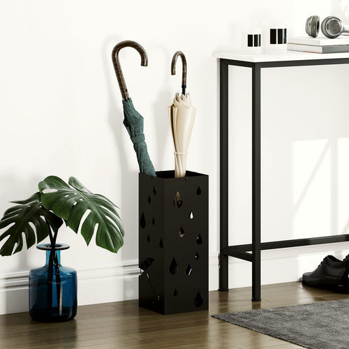 Steel Umbrella Stand - Hallway Storage with Drip Tray - Image 2