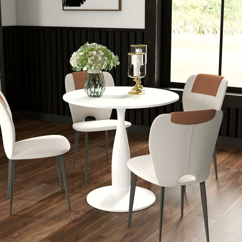 Round Dining Table - Steel Base with Non-Slip Feet - Image 2