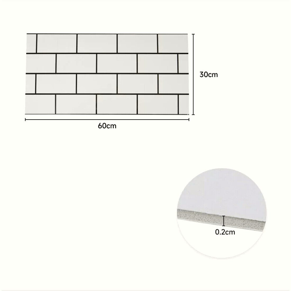 Marble Tile Stickers - Self-Adhesive Kitchen & Bathroom Decor - Image 2