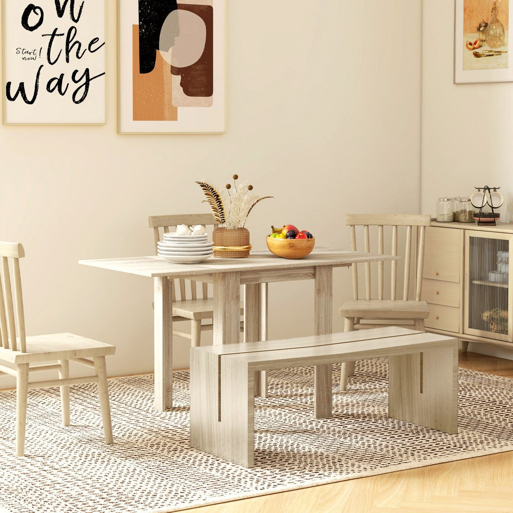 Drop Leaf Dining Table - Versatile Wood Effect Design - Image 2