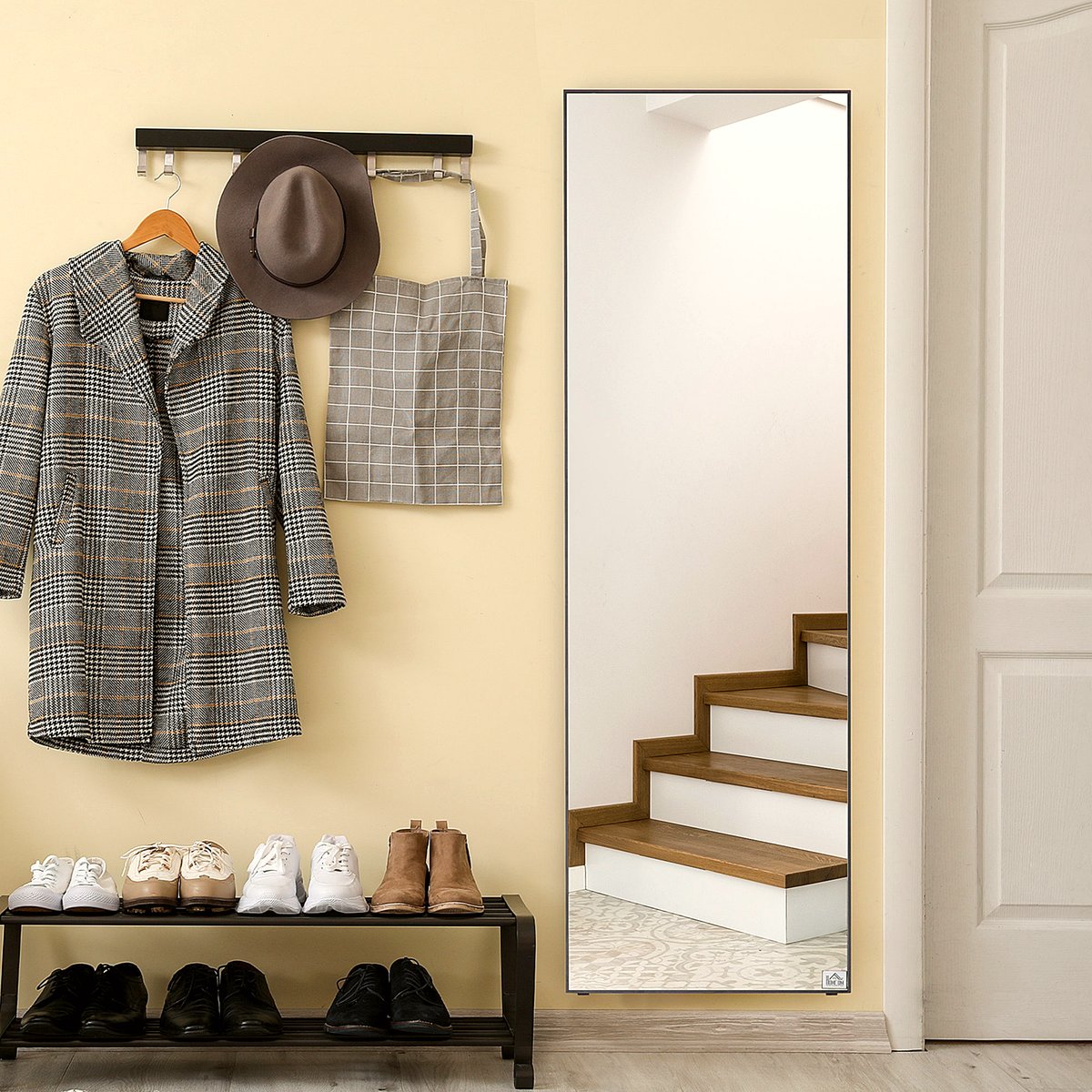 Full Length Mirror - Aluminium Frame in Sleek Black - Image 2