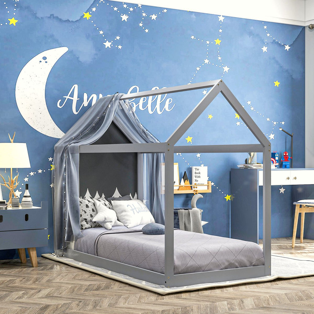 Pine Wood Single Bed Frame - Scandinavian House Design - Image 2