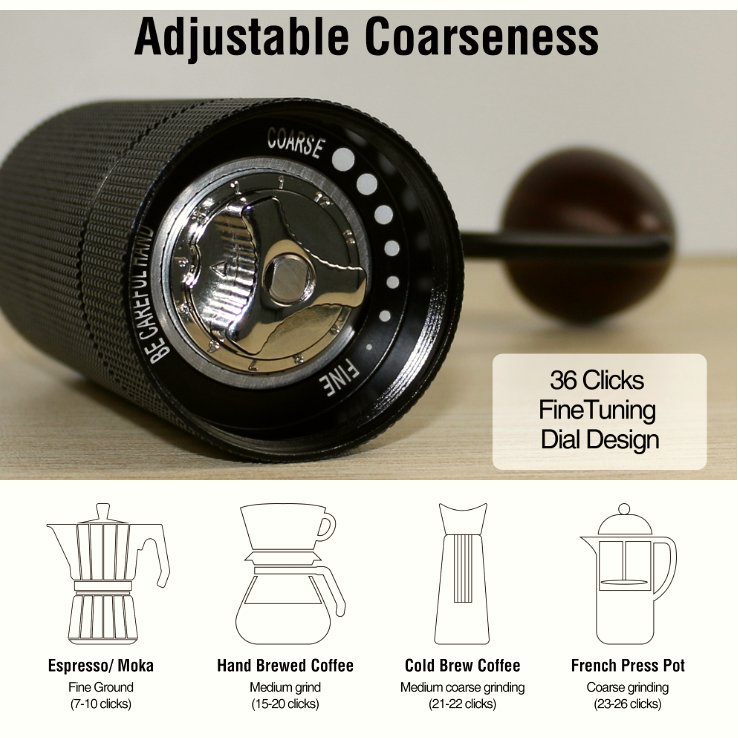 Hand Coffee Grinder - CNC 38mm Conical Burr Precision - Image 2