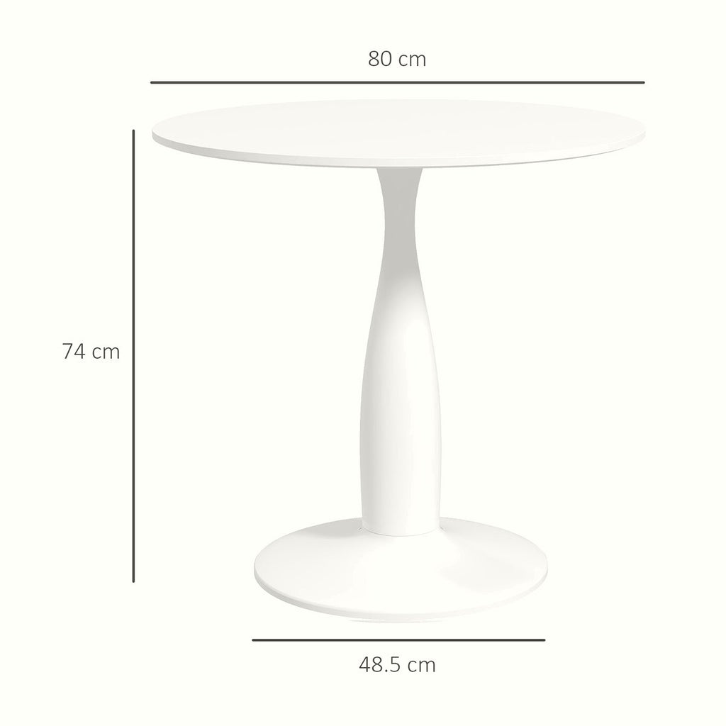 Round Dining Table - Steel Base with Non-Slip Feet - Image 3