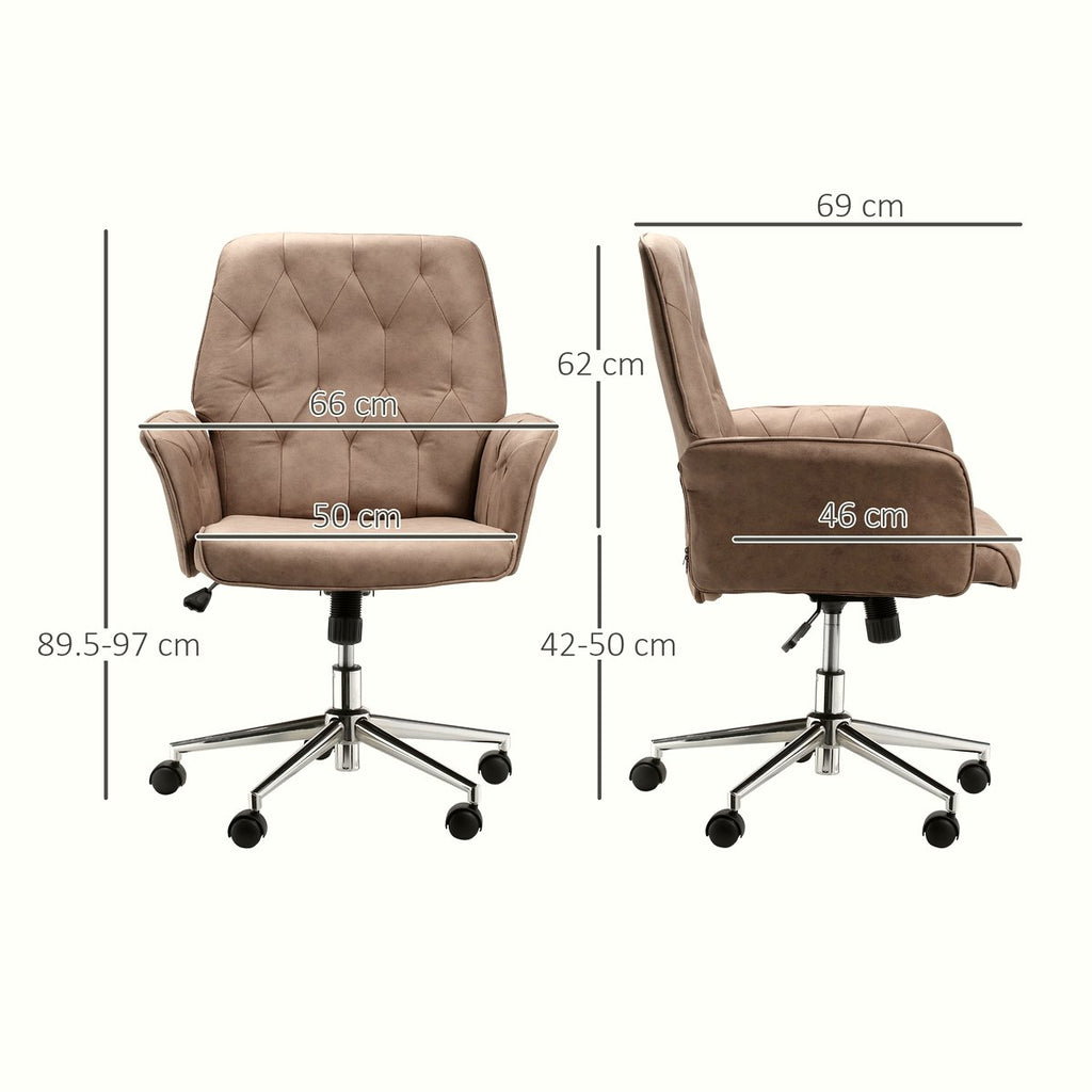 Office Chair - Microfibre Desk Seat with Adjustable Height - Image 3