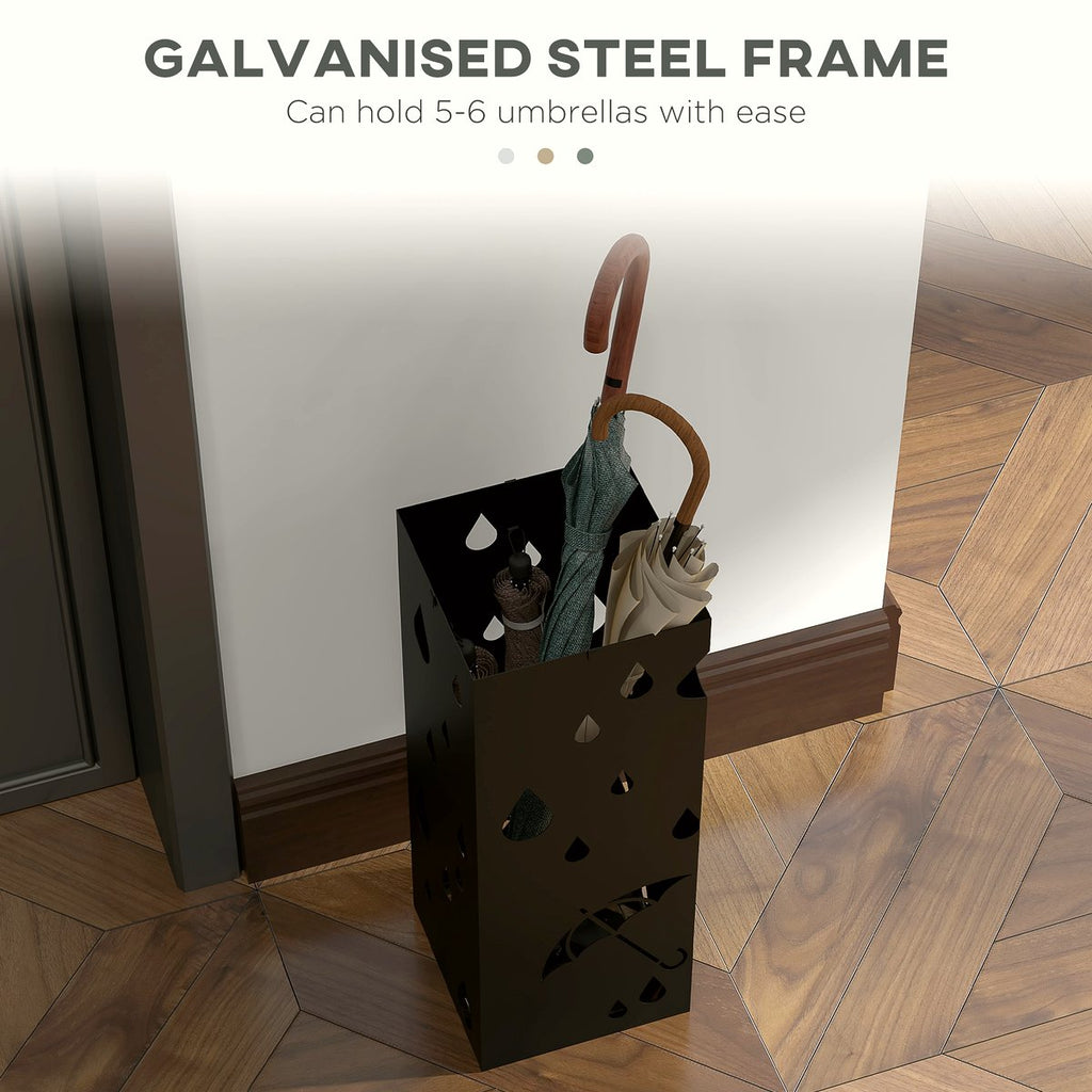Steel Umbrella Stand - Hallway Storage with Drip Tray - Image 4
