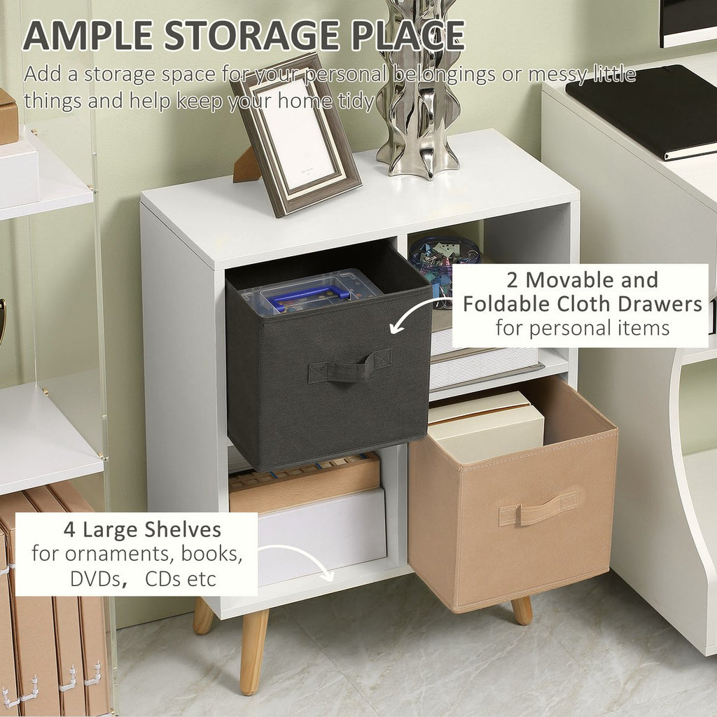 Storage Cube Unit - Wooden Frame with Fabric Drawers - Image 4