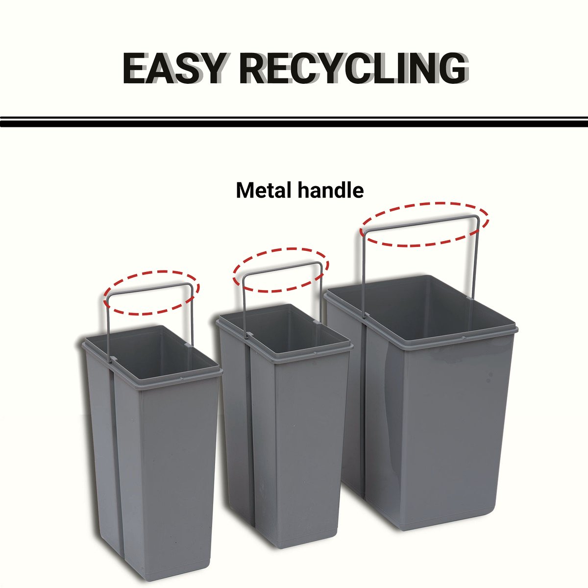 Kitchen Waste Bin - Soft Close Pull Out Recycling System - Image 5