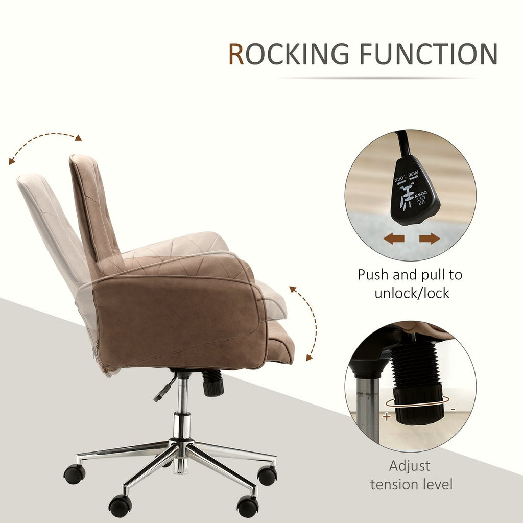 Office Chair - Microfibre Desk Seat with Adjustable Height - Image 5